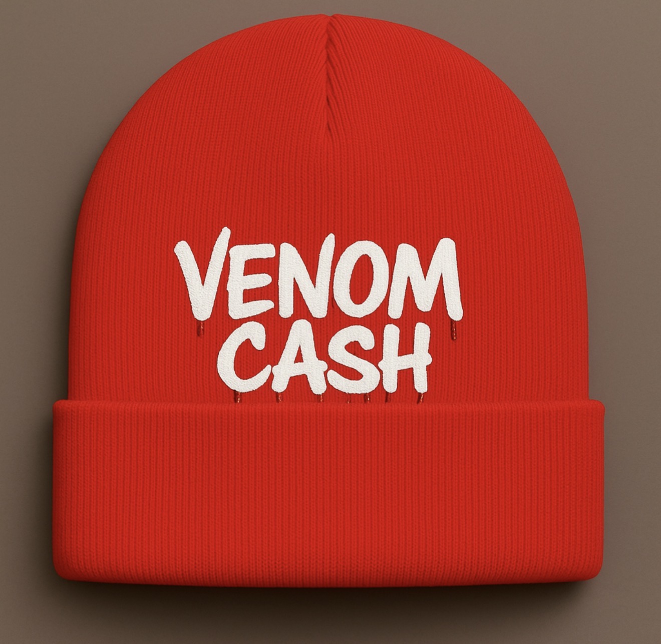 venom cash graffiti beanie