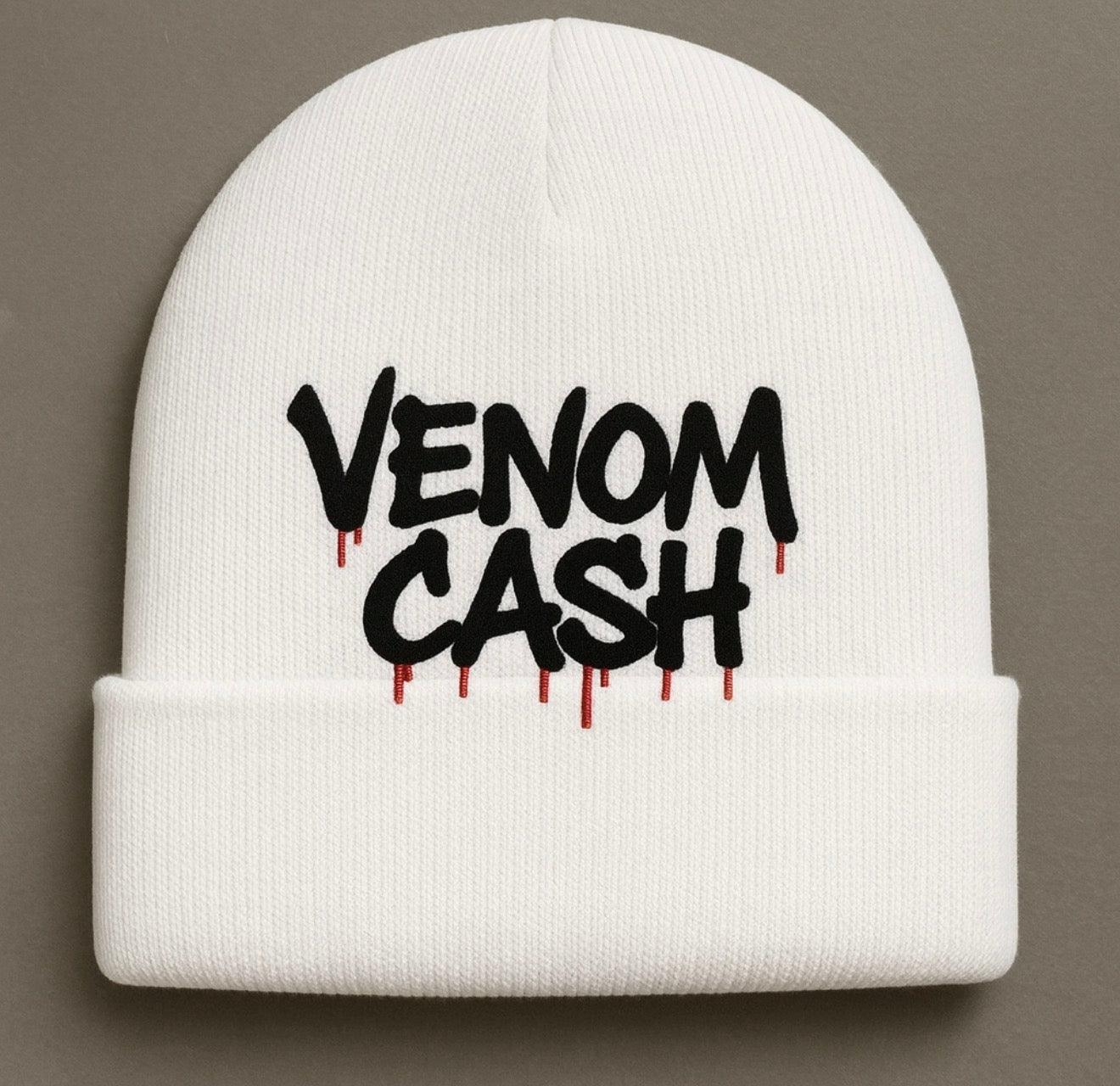 venom cash graffiti beanie